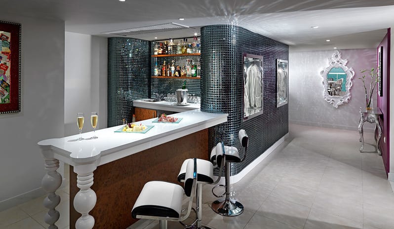 Rock Start Suite Ocean Front Two Bedroom  Bar Area